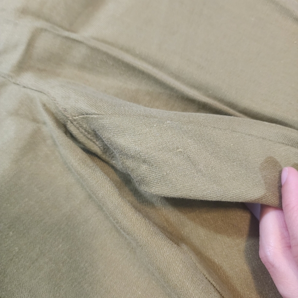 FLAX Linen Jacket Women Small Sage Green Button Front Lagenlook Artsy Minimalist - Picture 16 of 16